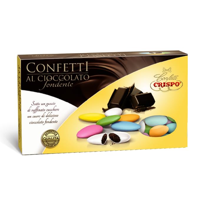 Crispo Confetti Assorted Colours - Dolce dark chocolate con croccantezza di sciroppo di zucchero 1 kg  
Crispo Confetti 