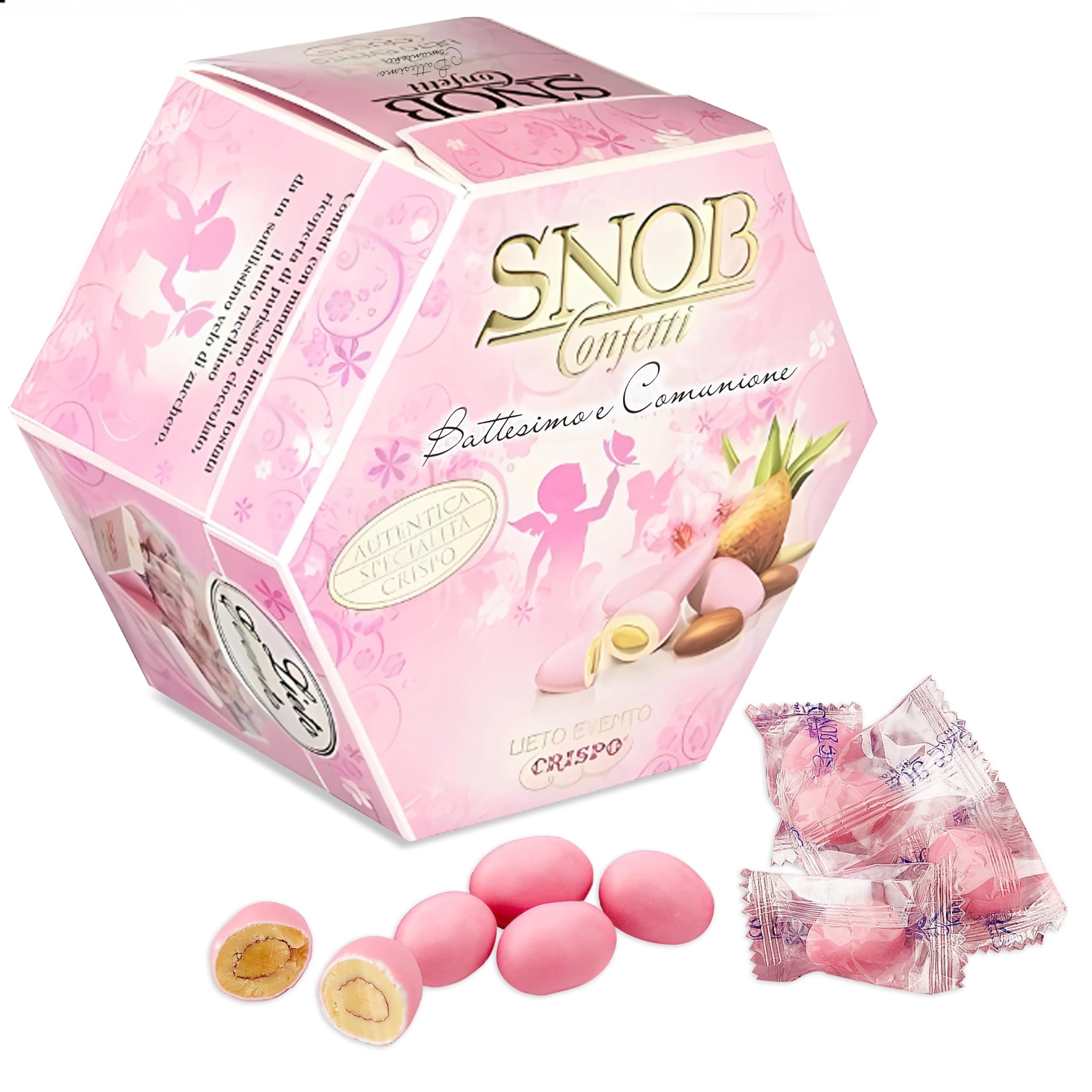 Pink Snob Confetti Crispo per Festivités Femminili - Made in Italy, 500 g, Ideali per Bat Zampe e Communione Individuame